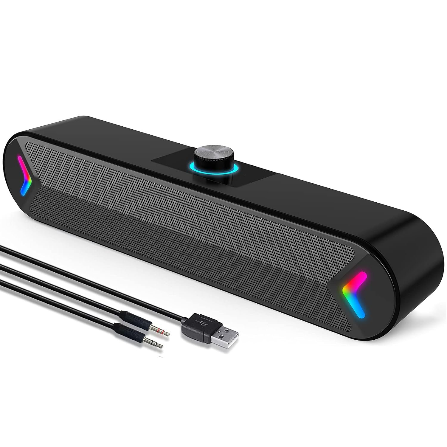 Computer Speakers,Wired Usb-Powered Sound-Bar With 10W Stereo Sound For Pc Desktop