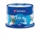 Verbatim CD-R 700MB 52X Silver Inkjet Printable - 50pk Spindle, 50-Disc (95005)