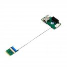 Ngff (M.2) Key A/E To Pci-E Express X1+Usb Riser Card With High Speed Fpc Cable