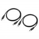Ps/2 Mouse And Keyboard Extension Cable 6 Pin 3.28 Feet Male To Male For Pc 2 Pcs