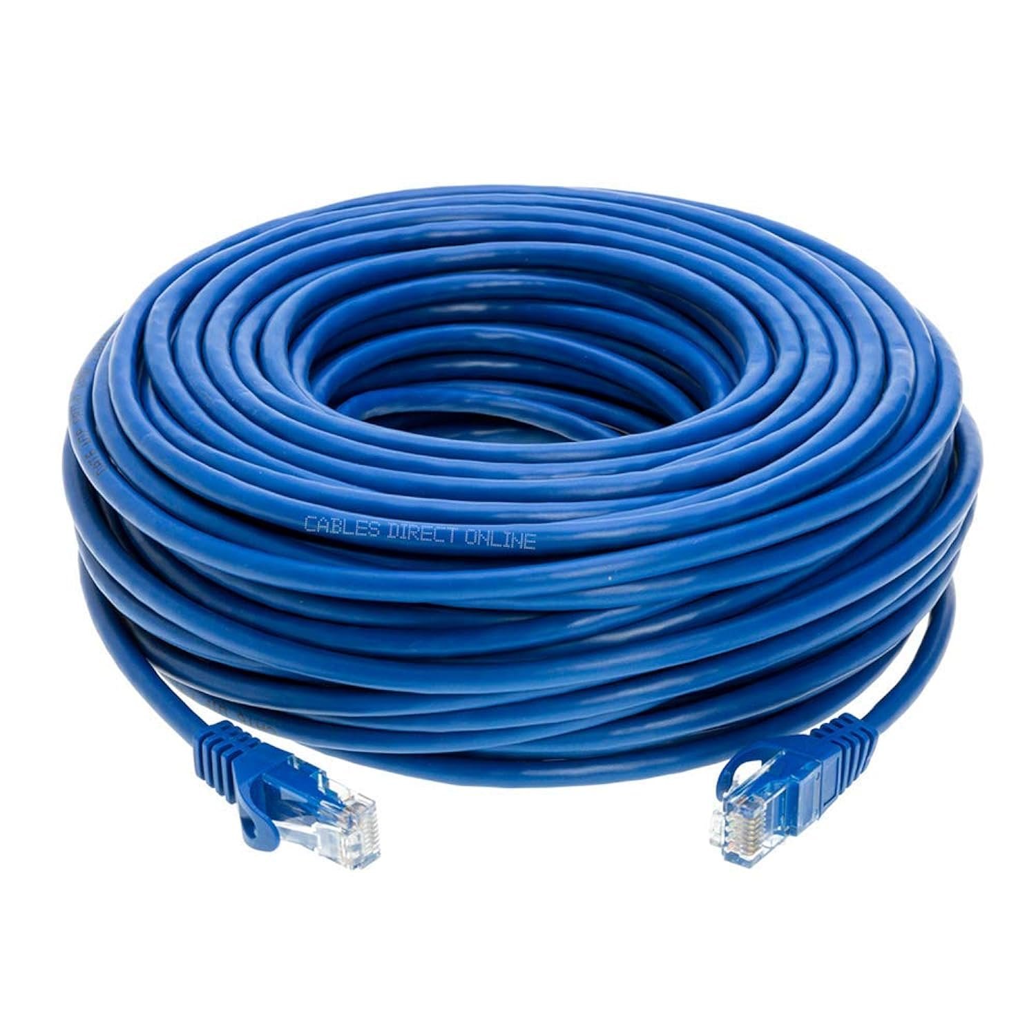 Cables Direct Online Snagless Cat5e Ethernet Network Patch Cable Blue 75 Feet Wire