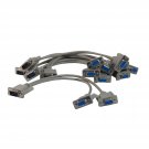 Your Cable Store 1 Foot DB9 9 Pin Serial Port Y Cable 1 Male / 2 Female RS232 5 Pack