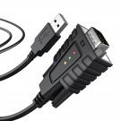 Usb232A-B, Usb To Serial Rs232 Db9 Adapter With 3 X Leds - Win11 & Mac (M/M, 3Ft/1M)