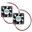 2-Pack Dc 24V 40Mm X 10Mm Brushless Cooling Fan, Dual Ball Bearing, 2 Pin