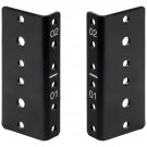NavePoint 2U Vertical Rack Rail Pair DIY Kit with Hardware, Black