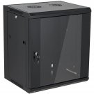 12U Wall Mount Server Cabinet Network Rack Enclosure Locking Glass Door