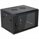 6U Wall Mount Server Cabinet Network Rack Enclosure Locking Glass Door By