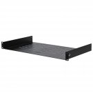 NavePoint Universal Rack Tray Vented Shelves 1U Black 10.5 Inches (270mm deep) No Lip