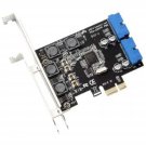 Pci-E X1 To 2 Ports 19 Pin Usb 3.0 Header Pci Express To Dual 20 Pin Usb 3.0 Card