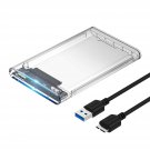 SABRENT 2.5 Inch SATA to USB 3.0 Tool Free Clear External Hard Drive Enclosure [Optimized for SSD,