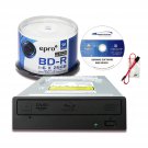Digital Pioneer Bdr-212V 16X Blu-Ray Dvd Cd Internal Burner Drive Bundle With 6X 25Gb Azo Lth Bd-R