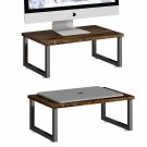 2-Pack Wooded Monitor Stand Riser, Desk Organizer Stand With Anti-Slip Suction Cup For Laptop, Com