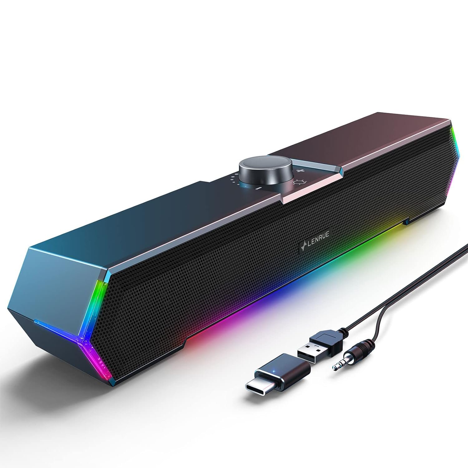G11 Computer Speakers For Desktop, Touch Lights Pc Speakers With Surge Clear Sound, Usb C/Usb Powe