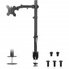 Single Led Lcd Monitor Stand Up Desk Mount For 1 / One Screen Up To 27 Inch Extra Tall 31.5 Inch P