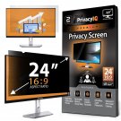 Privacy Iq 24" Inch 16:9 (2 Pack) Monitor Privacy Screen-Filter For 60 Degree Privacy, Advanced An