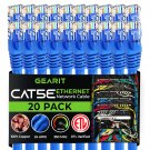GearIT 20-Pack, Cat5e Ethernet Patch Cable 3 Feet - Snagless RJ45 Computer LAN Network Cord, Blue