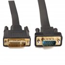CableDeconn Active DVI-D Dual Link 24+1 Male to VGA Male Video with Flat Cable Adapter Converter 2