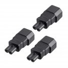 uxcell AC125V 10A/AC250V 2.5A IEC320 Male C14 to Female C7 Power Socket Adapter for Cord Connectin