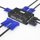 Kvm Switch Vga, 4 Port Kvm Switch W/ 4 Kvm Cables For 4 Computers Share One Monitor Keyboard Mouse