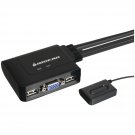 IOGEAR 2-Port USB VGA Cabled KVM Switch - 2048 x 1536 - Remote Button Switch - Plug n Play - PC, M