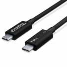 Thunderbolt 3 Cable 40Gbps Supports 100W (20V, 5A) Charging, 2.6Ft / 0.8M Usb C Compatible [Thunde