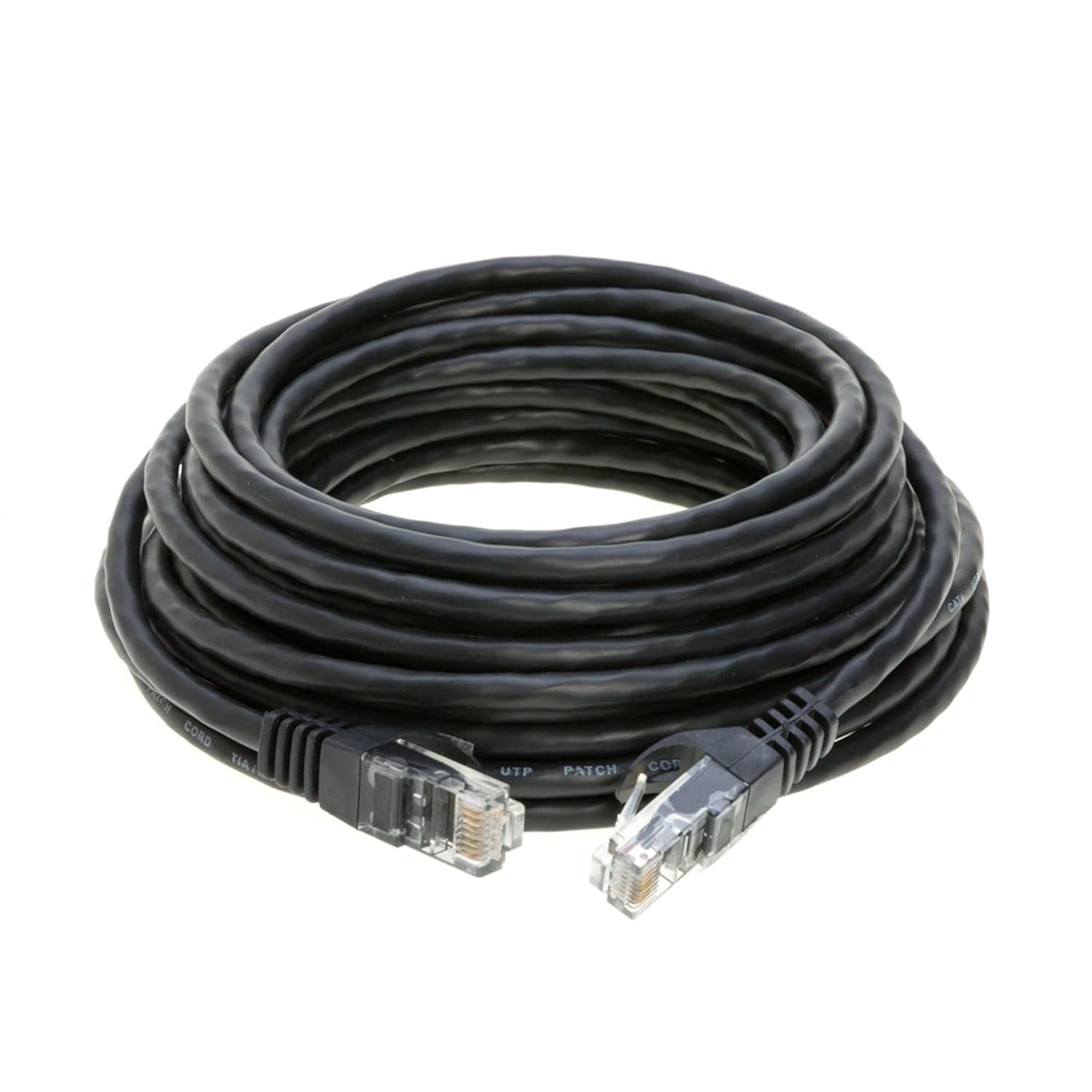 Cables Direct Online 75ft Black Cat5e Ethernet Network Patch Cable Internet Wire for Modem, Router
