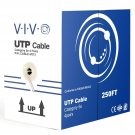 VIVO Gray 250ft Bulk Cat5e, CCA Ethernet Cable, 24 AWG, UTP Pull Box, Cat-5e Wire, Indoor, Network