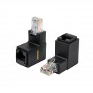 90 Degree Ethernet Lan Rj45 Male To Female, Right Angle Network Cat5 / Cat5E / Cat6 Extender Adapt