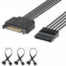 J&D 15 Pin SATA Power Extension Cable (3Pack), Sata Male to Female Cable, Sata Power Cable Extensi