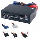 5.25 Inch Multi-Function Usb 3.0 Hub Cf Tf M2 Sd Ms Card Reader Cd-Rom Front Panel Media Dashboard