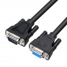 DTech DB9 RS232 Serial Cable Male to Female Null Modem Cord Full Handshaking 7 Wire Crossover for