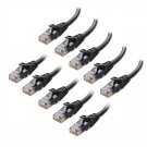 Cable Matters 10Gbps 10-Pack Snagless Short Cat 6 Ethernet Cable 3 ft (Cat 6 Cable, Cat6 Cable, In