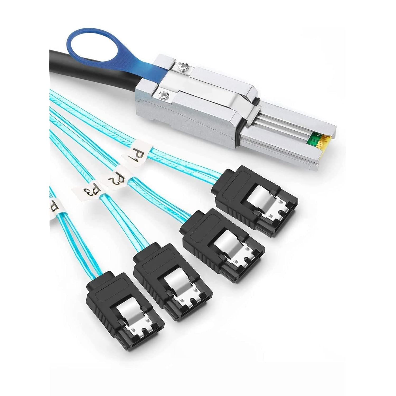 CableCreation Mini SAS 26Pin (SFF-8088) Male to 4 SATA 7Pin Female Cable, Mini SAS Host/Controller