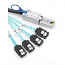 CableCreation Mini SAS 26Pin (SFF-8088) Male to 4 SATA 7Pin Female Cable, Mini SAS Host/Controller