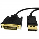 Dvi To Displayport Cable, 10 Feet Dp To Dvi Gold Plated Adapter Cord, Compatible With Pc, Laptop,