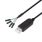 DTech USB to TTL Serial 3.3V Adapter Cable TX RX Signal 4 Pin 0.1 inch Pitch Female Socket PL2303