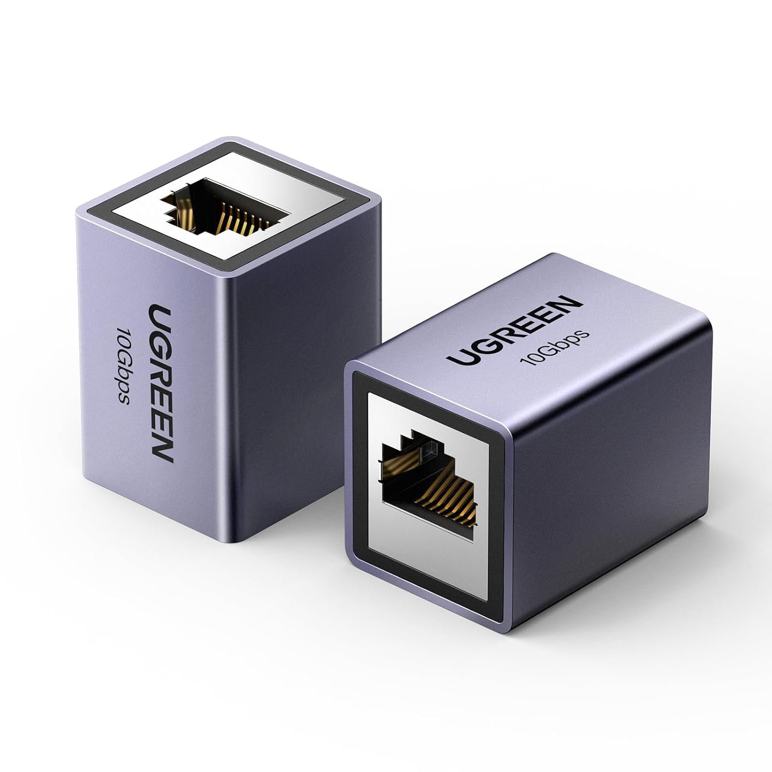 UGREEN Ethernet Extender 10Gbps, 2 Pack Ethernet Coupler for Cat8 Cat7 Cat6 Cat5 Cable, 328ft Long