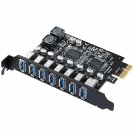 7 Port Pci Express Expansion Card, Usb 3.0 7 Port Front Expansion Card, Connect 7 Devices Expanded