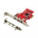 Pex-Fw107 1394B & 1394A 3-Port Pci Express (Pcie) Low Profile Firewire Host Adapter Card - Ti Xio2