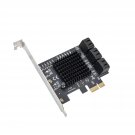 IO CREST 6 Port SATA III to PCIe 3.0 x1 Non-RAID Expansion Card JMB575 JMB582 Low Profile Bracket