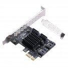 Pcie Sata Card 4 Ports,Sata Iii 6 Gbps Controller Expansion Card, Asm1064/Sata 3.0 Non-Raid,With L