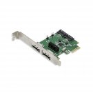 I/O Crest 2 Port eSATA III or 2 Port SATA III Non-RAID PCIe 2.0 x1 Hard Drive Controller Card Asme