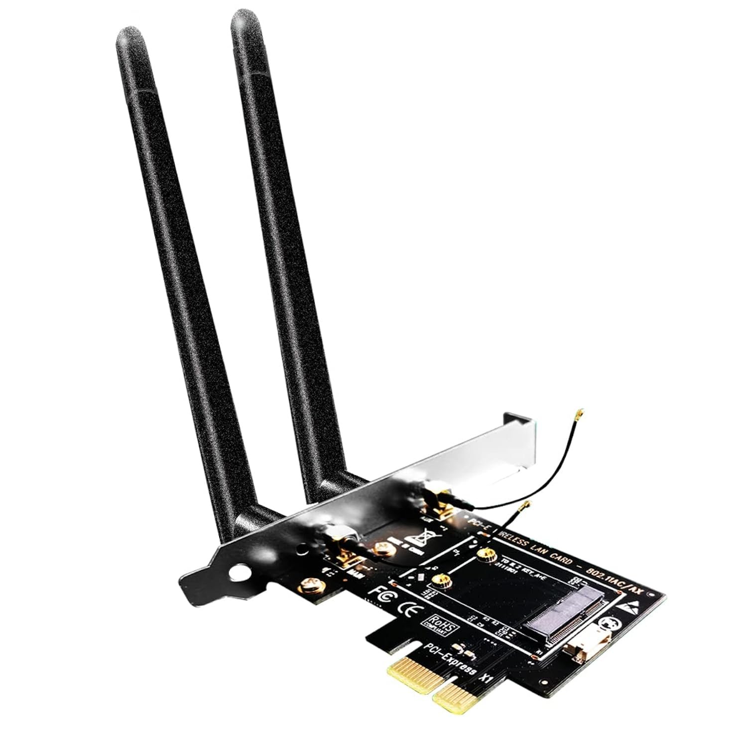 Mini Pcie Wireless Pcie Adapter With Sma Antenna For Half High Mini Pcie Wireless Network Card (No