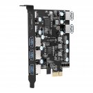 7-Port Pci-E To Type C (2), Type A (5) Usb 3.0 Expansion Card With 2 Rear Usb 3.0 Ports Pci Expres