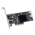 Syba 8 Port SATA III Non-RAID PCI-e x4 Expansion Card Supports FreeNAS and ZFS RAID - Includes Min