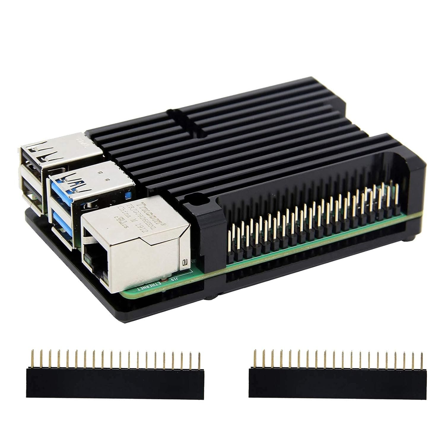 Geekworm for Raspberry Pi 4 Armor Case, Pi 4 Computer Model B Armor Aluminum Alloy Passive Cooling