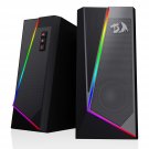 Redragon GS520 RGB Desktop Speakers, 2.0 Channel PC Computer Stereo Speaker with 6 Colorful LED Mo