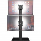 Dual Monitor Stand - Vertical Stack Screen Free-Standing Monitor Riser Fits Two 13 To 34 Inch Scre