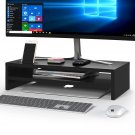 Monitor Stand Riser, 2 Tiers Wood Monitor Riser Stand With Storage Organizer, Desktop Ergonomic Mo