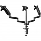 Triple Monitor Mount, 3 Monitor Stand Desk Mount For Three Flat/Curved Computer Screens Up To 27”,